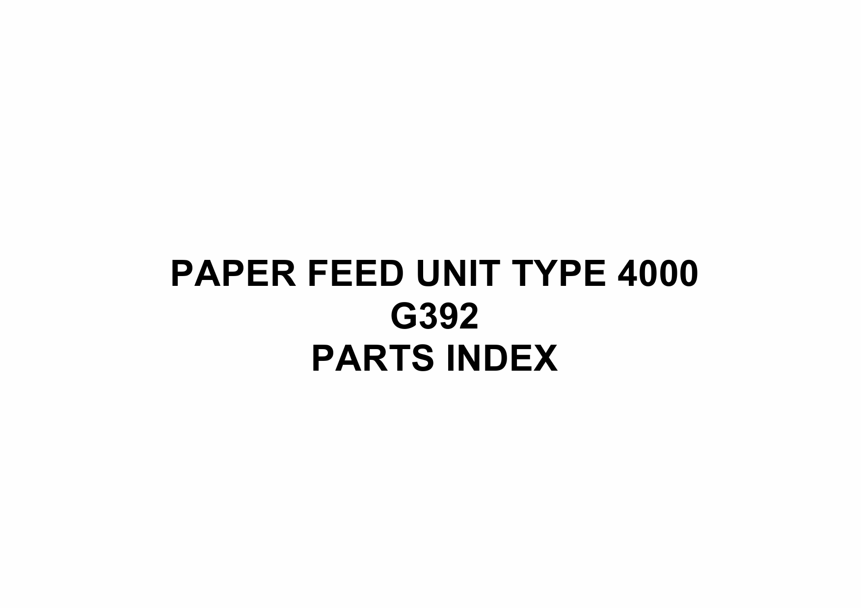 RICOH Options G392 PAPER-FEED-UNIT-TYPE-4000 Parts Catalog PDF download-6